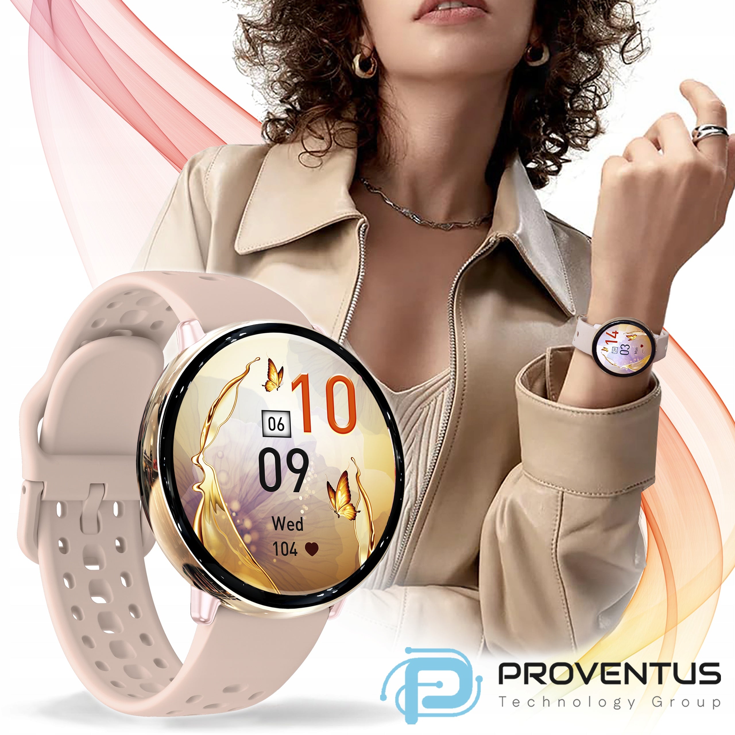 SMARTWATCH WOMEN'S WATERPROOF WATCH MENU PL GPS AMOLED PULSE SPORT HEART RATE Packaging status original