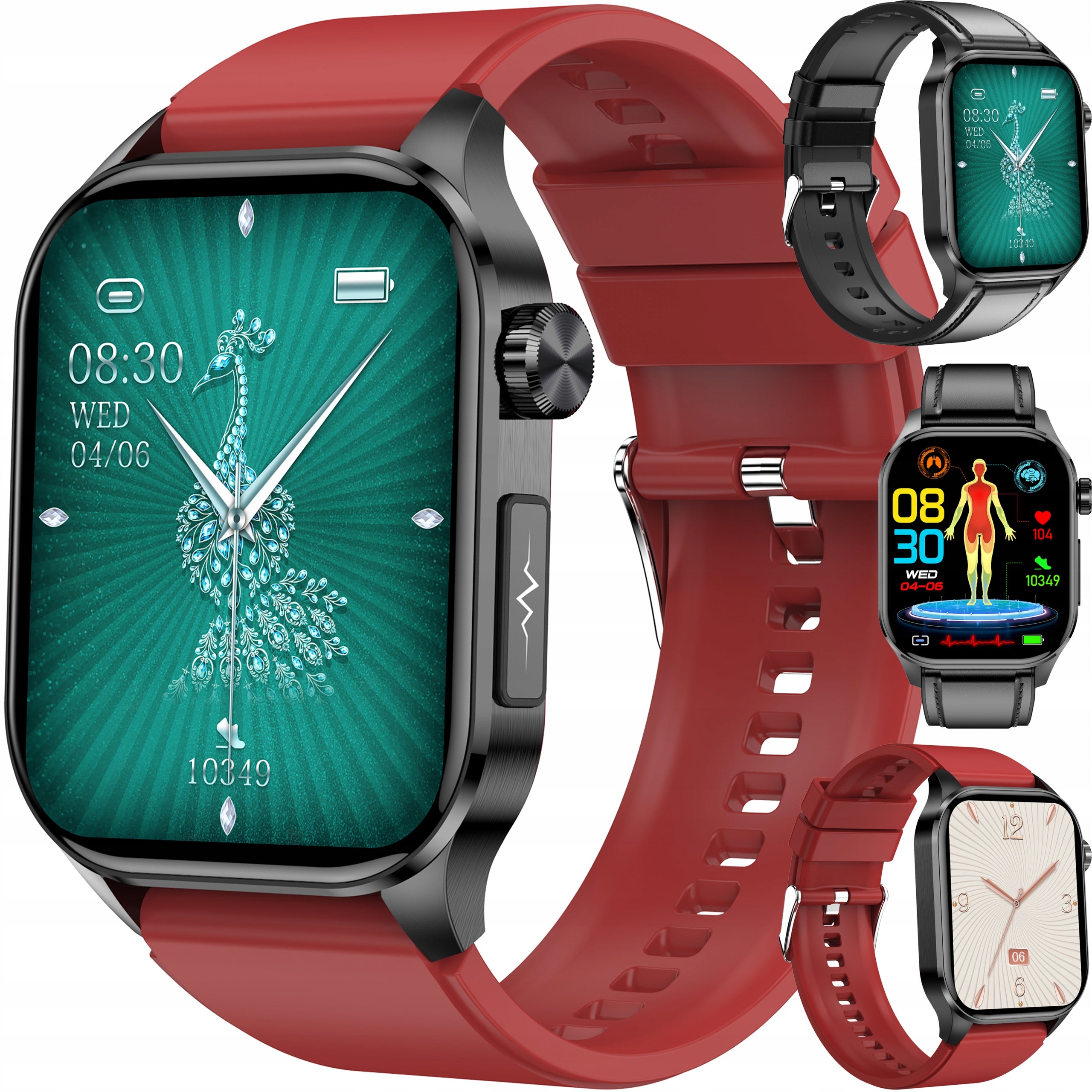 SMARTWATCH Watch Cardiowatch Glucose ECG Blood Pressure Monitor Talk Pulse PL