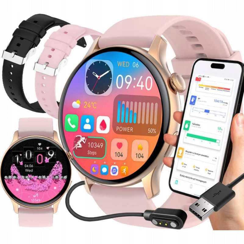 SMARTWATCH Women's CALL ANSWERING PL SMART WATCH 2 STRAPS