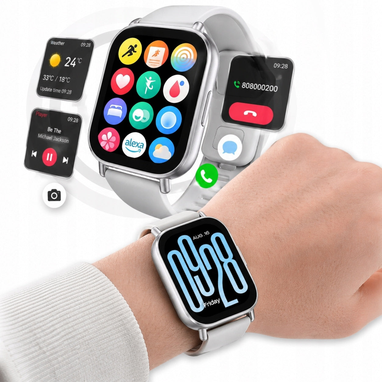 SMARTWATCH XIAOMI REDMI WATCH 5 ACTIVE SILVER BLUETOOTH SPORTS HEART RATE MONITOR