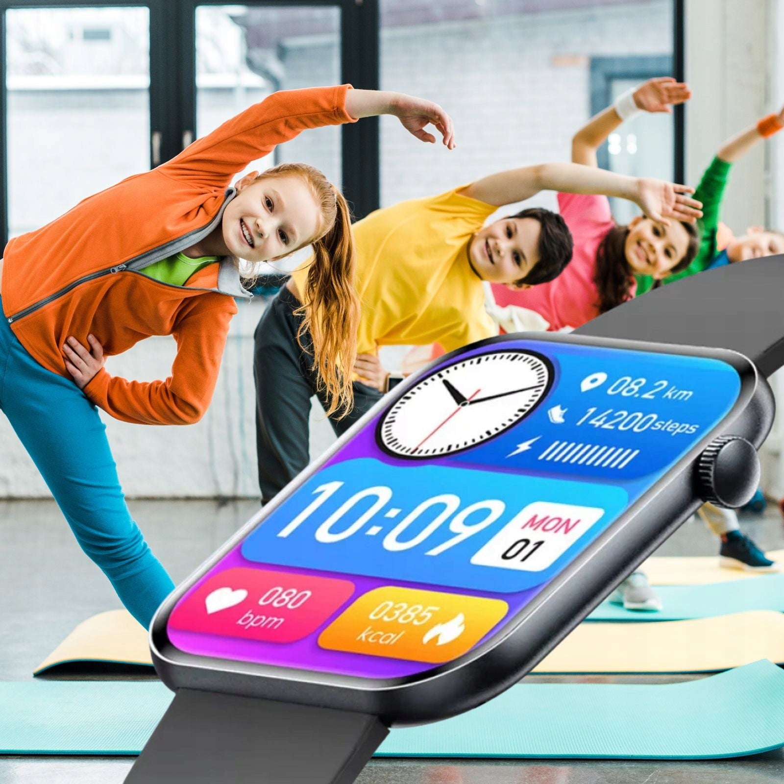 SMARTWATCH children's WATCH TALK SMS SPORT MENU PL AMOLED Brand Rubicon