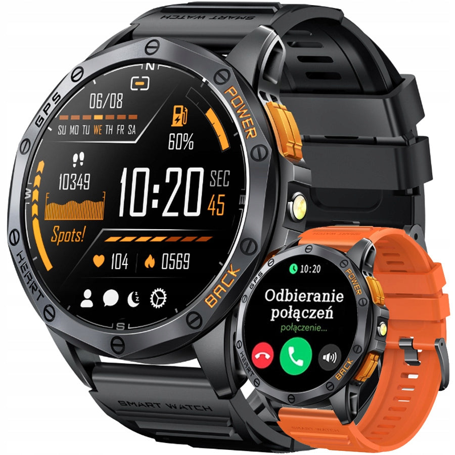 SMARTWATCH male Rubicon RNCF47 orange 2 STRIPS with GPS