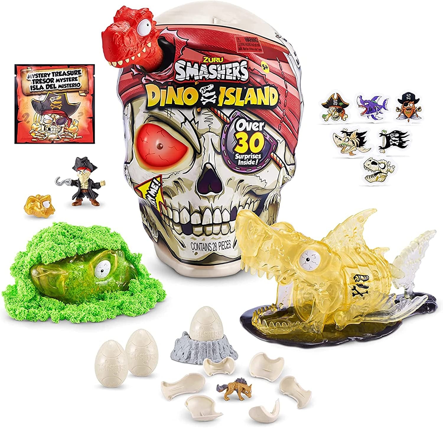 Piratenschädel mit 30 Überraschungen in Zuru Smashers Dino Island 