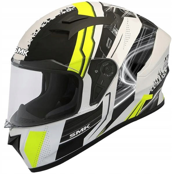SMK STELLAR SWANK MA124 full-face motorcycle helmet black/matt/yellow L