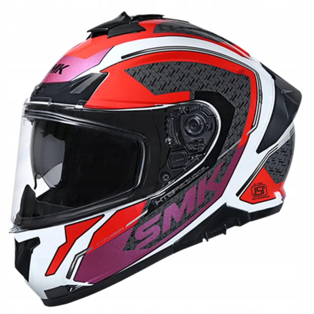 SMK TYPHOON FULL FACE HELMET RED S GL136