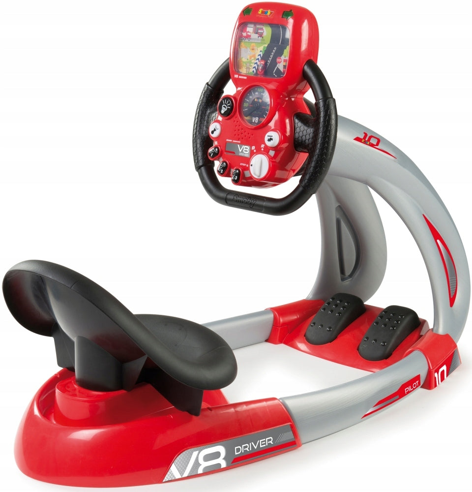 Vairavimo simuliatorius Smoby V8 Driver su judančiais pedalais