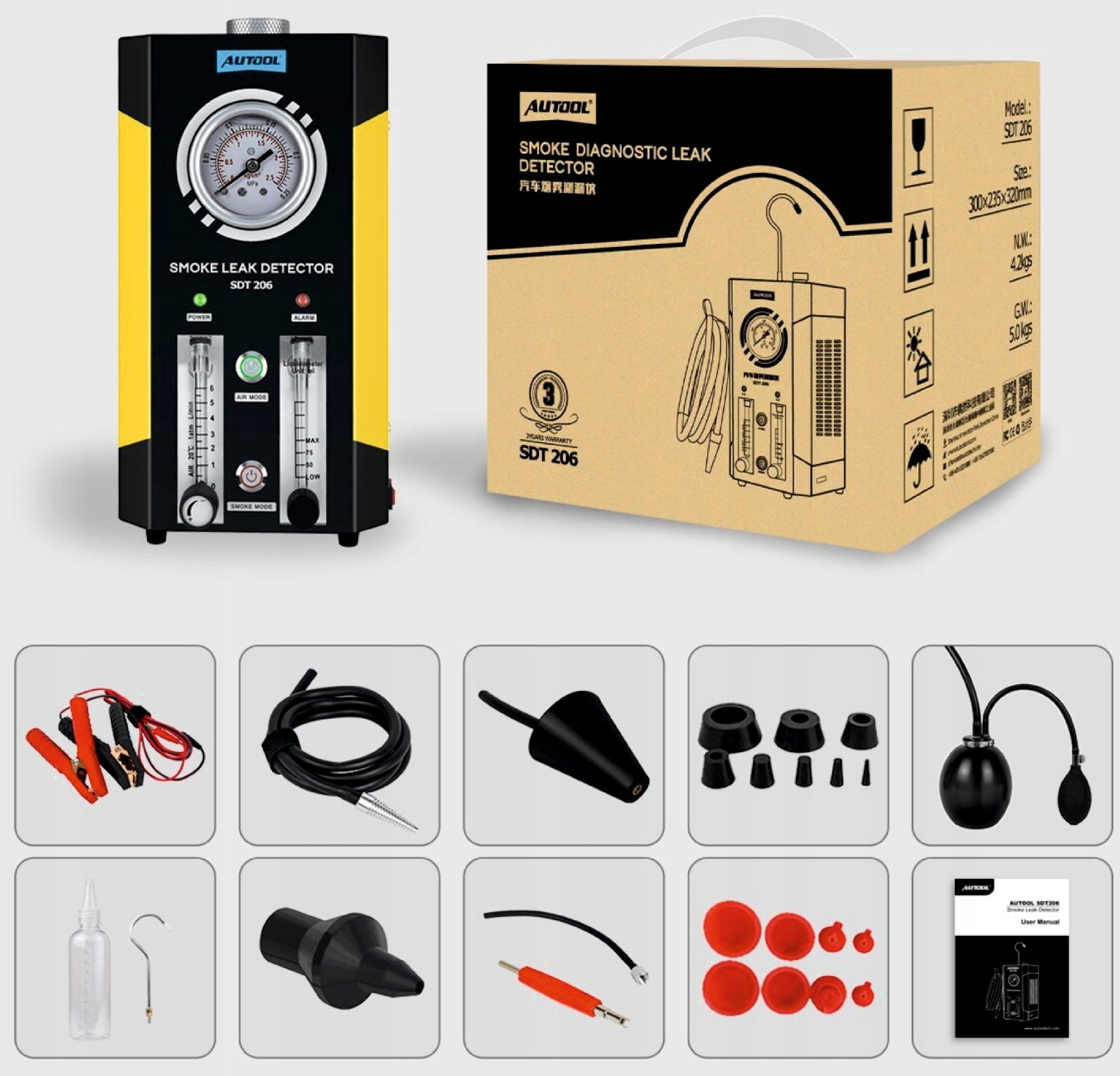 SMOKE GENERATOR AUTOOL SDT 206 LEAK TESTER Brand Autool