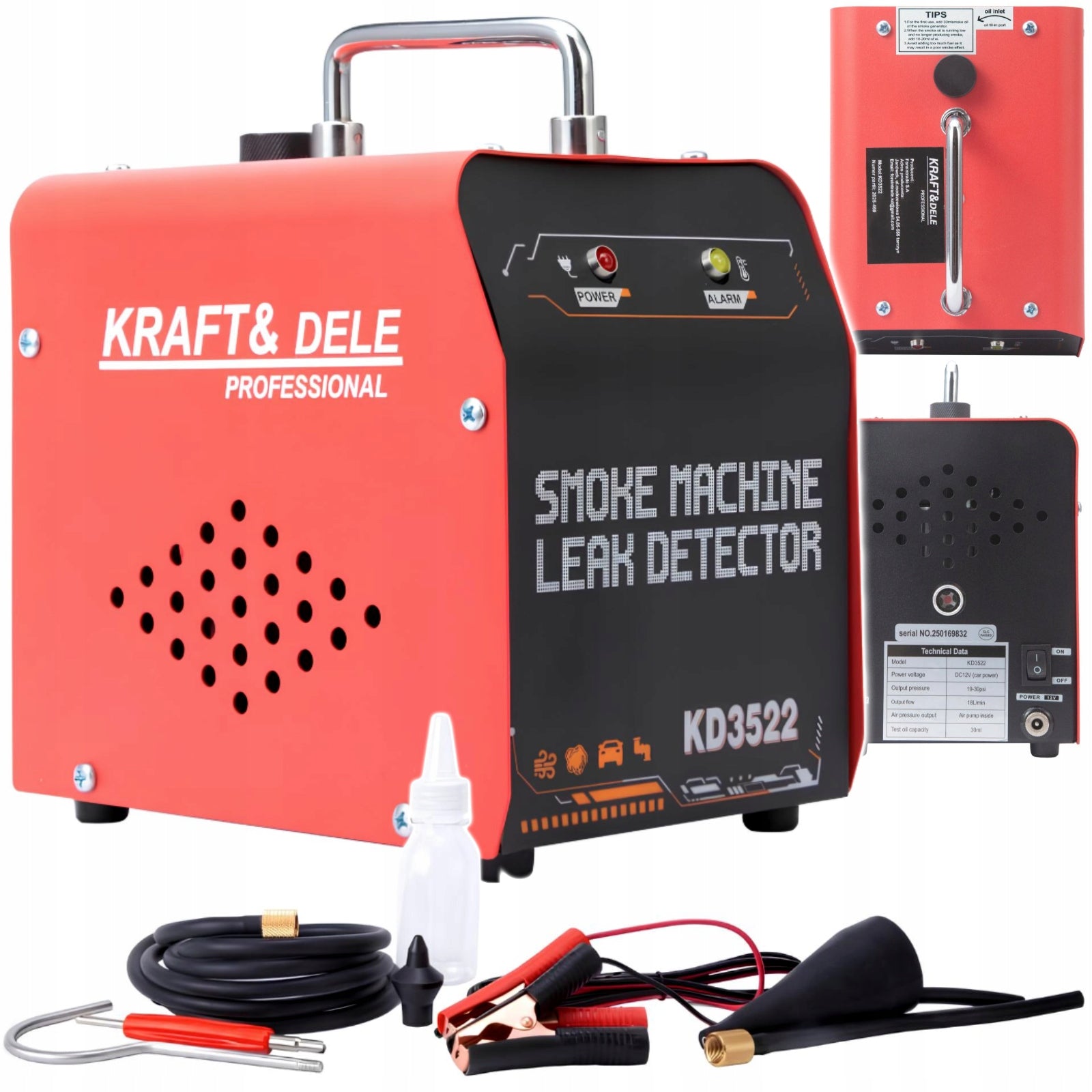 SMOKE GENERATOR FOR CHECKING THE TIGHTNESS OF SYSTEMS 12V 18l/min 30ml