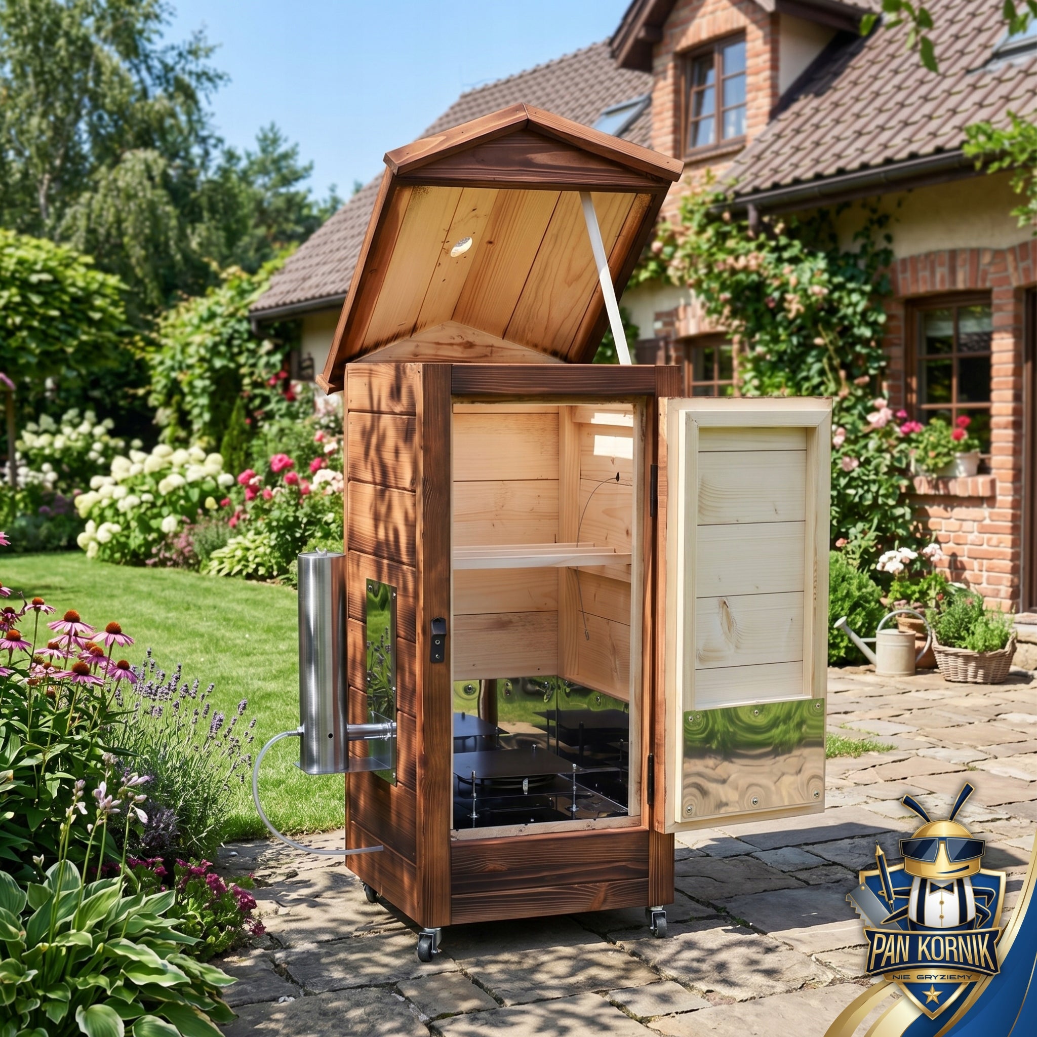 SMOKEHOUSE ELECTRIC MOBILE WOOD IMPREGNATION COLOR 5072 AND TANNING Manufacturer PanKornik