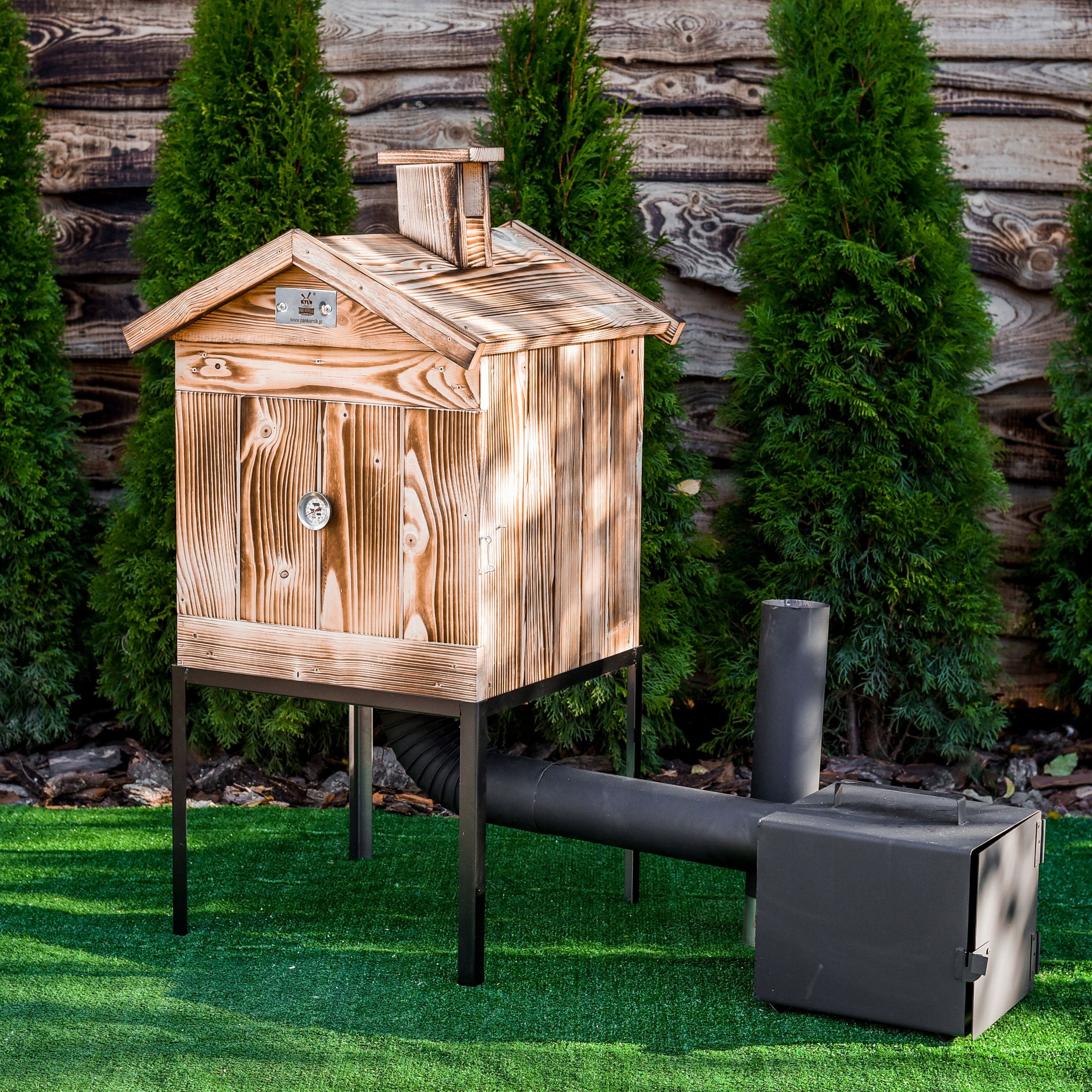 SMOKEHOUSE WOODEN PAN KORNIK 50x50x70 WITH STOVE FOLDED CHEST + FREEBIES Manufacturer code 5905214408800