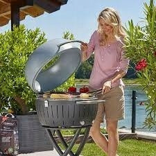 SMOKELESS CHARCOAL GRILL LOTUSGRILL GARDEN LARGE SET MOBILE TROLLEY XXL Grill width 62 cm