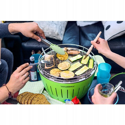 SMOKELESS CHARCOAL GRILL LOTUSGRILL PORTABLE GARDEN 32cm PROTECTIVE BAG Grill width 35 cm