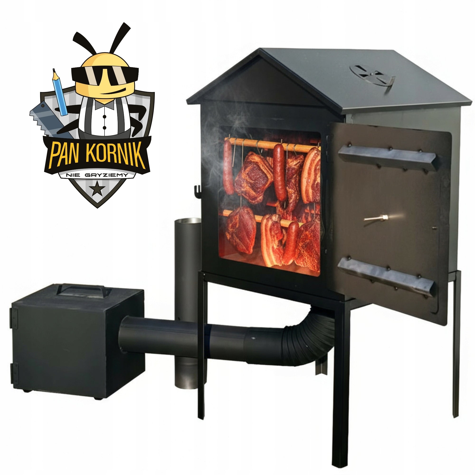 SMOKER METAL ROOF GABLE HEARTH 4XL FREEBIES - BRAND PAN KORNIK