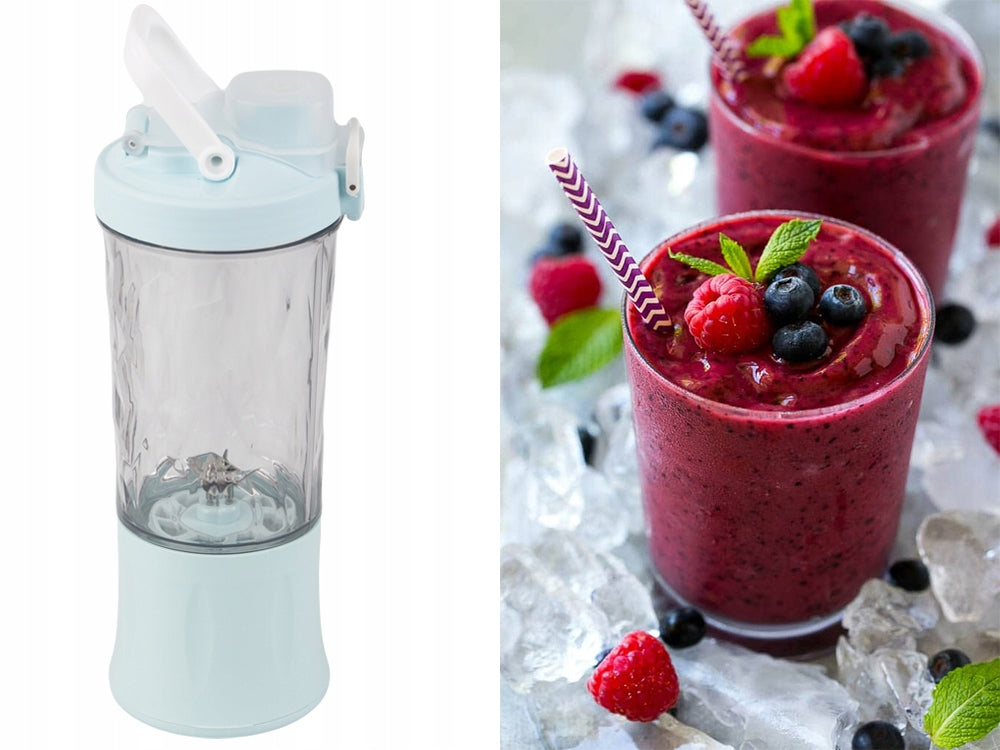 SMOOTHIE BLENDER PORTABLE USB WIRELESS ICE SHREDDER BLUE Brand Verk Group
