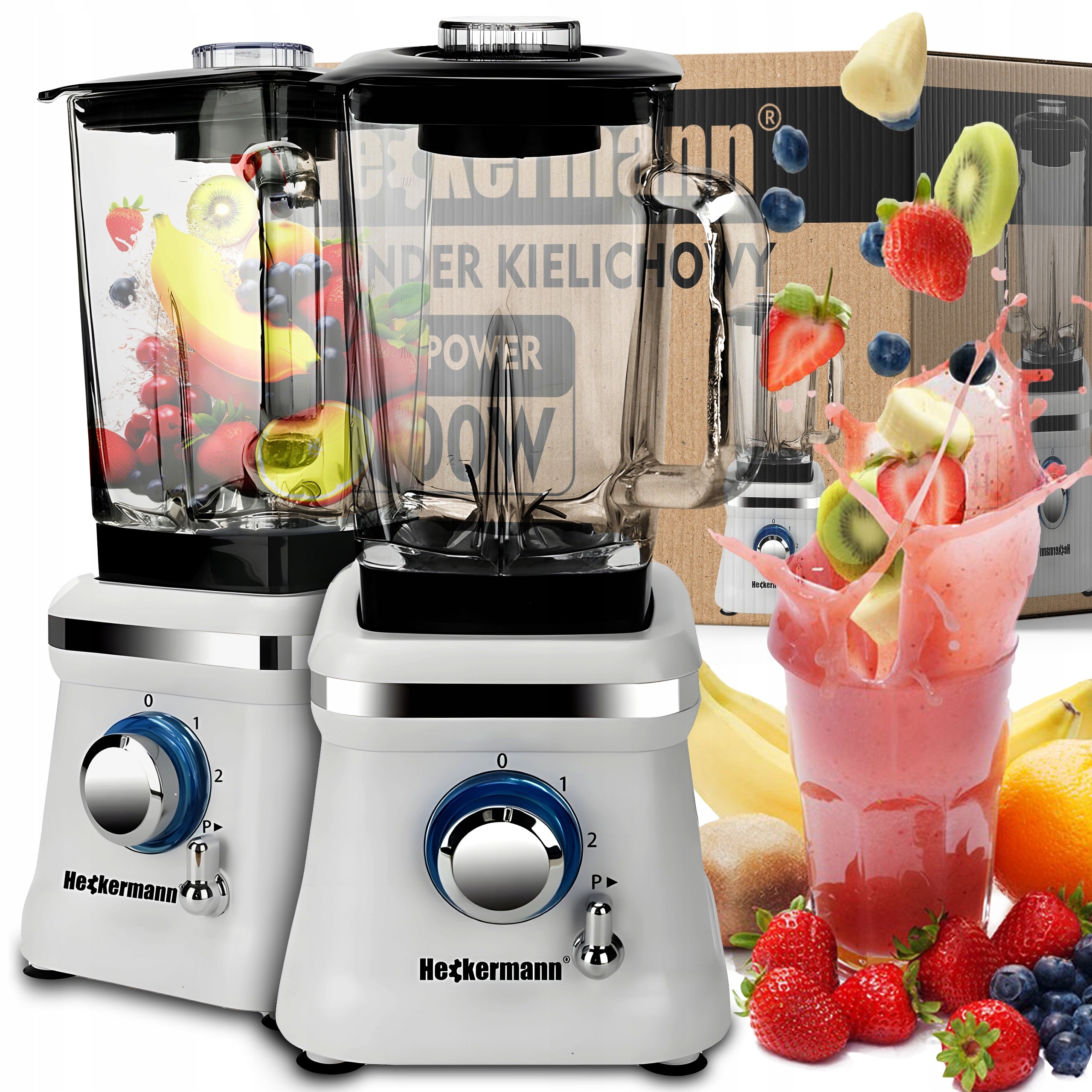 SMOOTHIE COCKTAIL BLENDER STRONG 1600W 1,6L CRUSHES PREMIUM ICE
