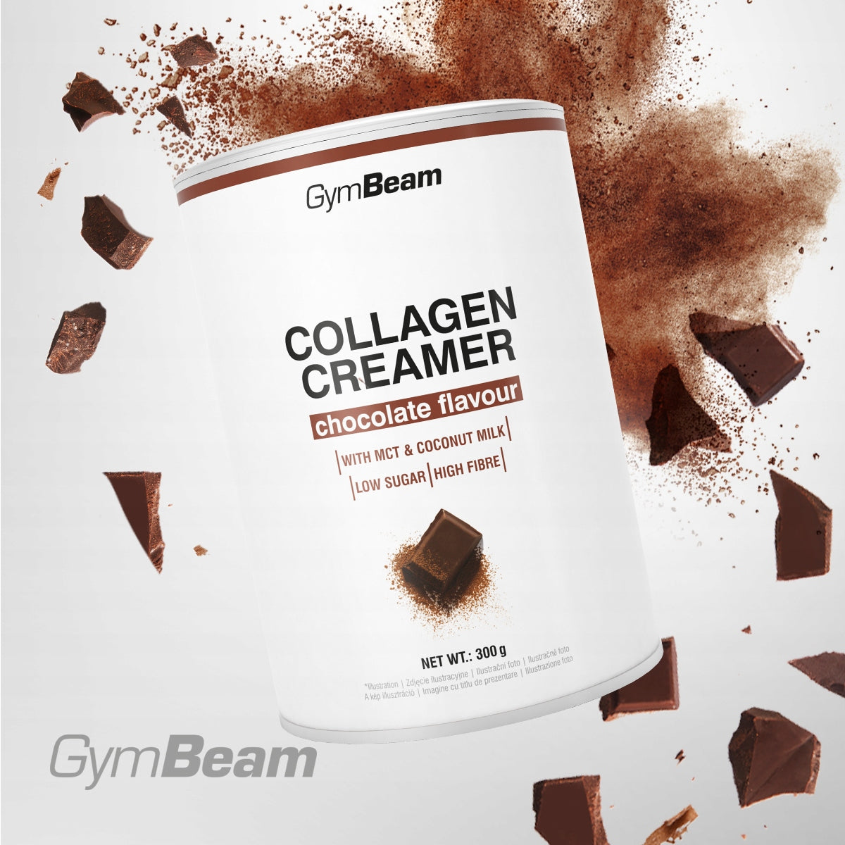 SMOOTHIE COFFEE SUPPLEMENT COLLAGEN PROTEIN FIBER GymBeam 300 g chocolate EAN (GTIN) 8586024621015
