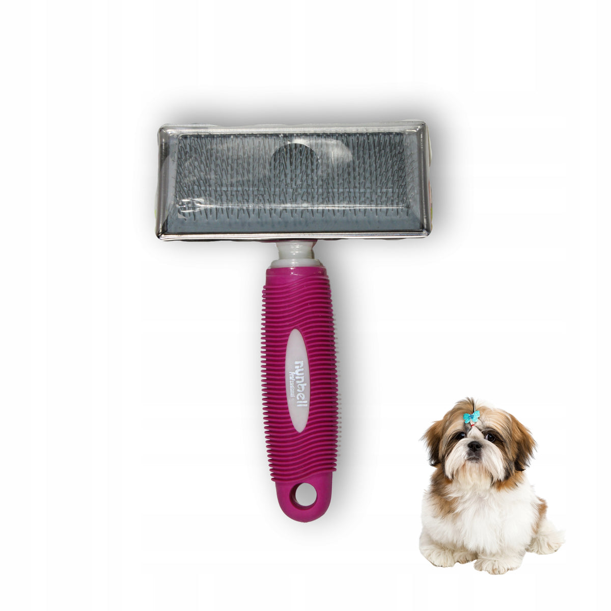 SMOOTHING BRUSH CAT DOG HAIR 2 COLORS 17x11,5 CM