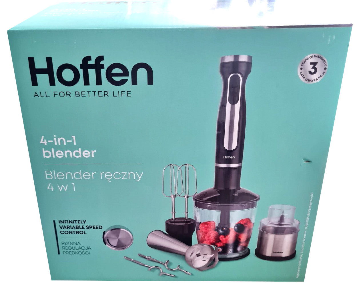 SMUKEE Hand Blender Set 4 in 1 1200 W HB-5512 BLACK