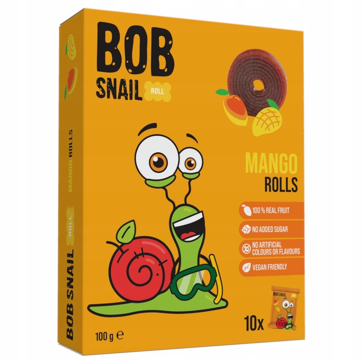 SNAIL BOB SNAIL fruit snack WITHOUT SUGAR 100% MANGO