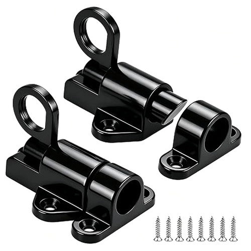SNAP LOCK ALUMINUM BLACK FOR DOOR WITH RING GIFT