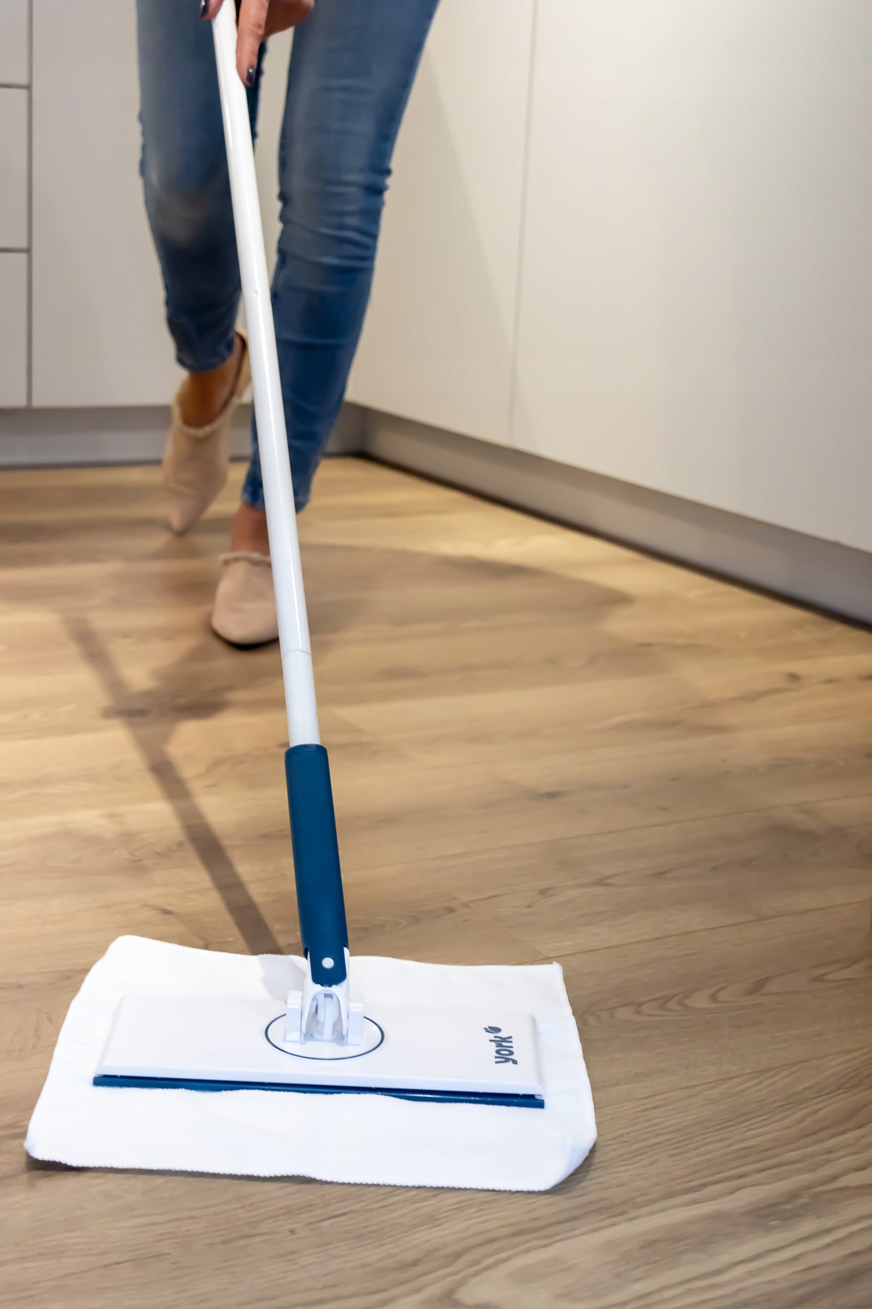 SNAPPY flat mop + microfiber cloth YORK rotating light each cloth Packaging status original