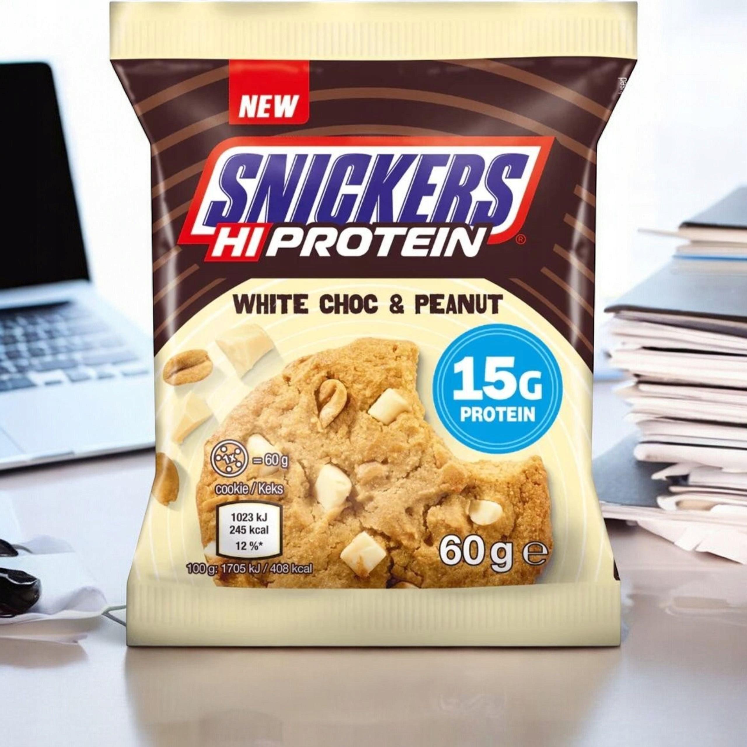 SNICKERS Hi Protein Cookie 12x60g White Chocolate MARS Packaging status original