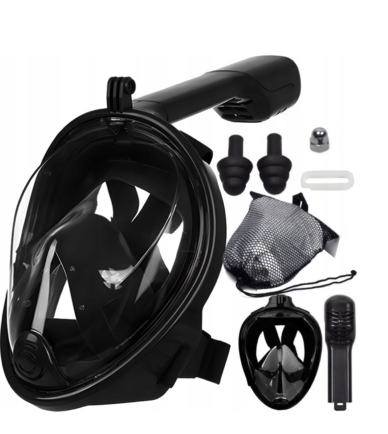 SNORKELING DIVING MASK FULL FACE Non-Pairing AntiFog S/M 180°
