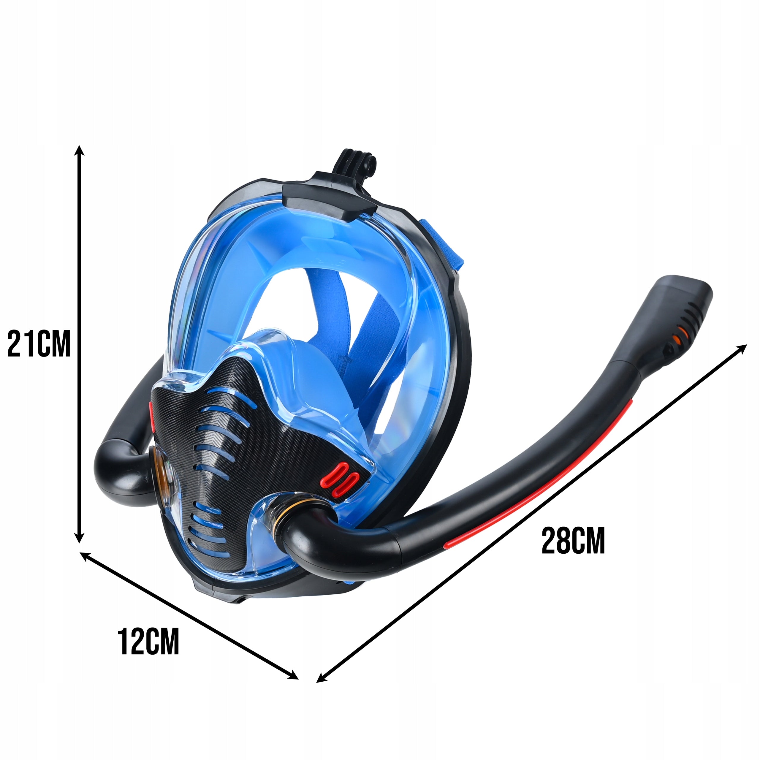 SNORKELING Diving Mask Full Face L/XL Full Face 2 Tubes Product weight with unit packaging 0.53 kg