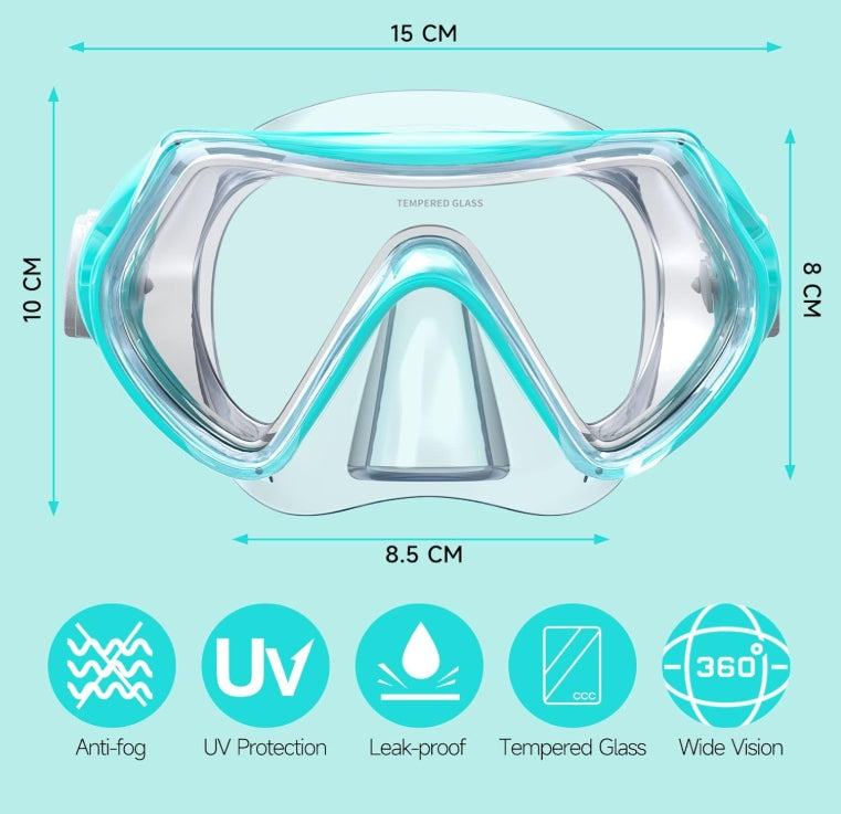 SNORKELING MASK FOR CHILDREN AND TEENAGERS MASK WITH NOSE GUARD Brand findway