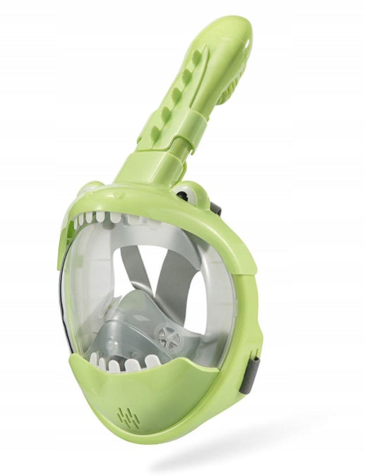 SNORKELING MASK FOR CHILDREN FULL FACE GREEN DINOSAUR