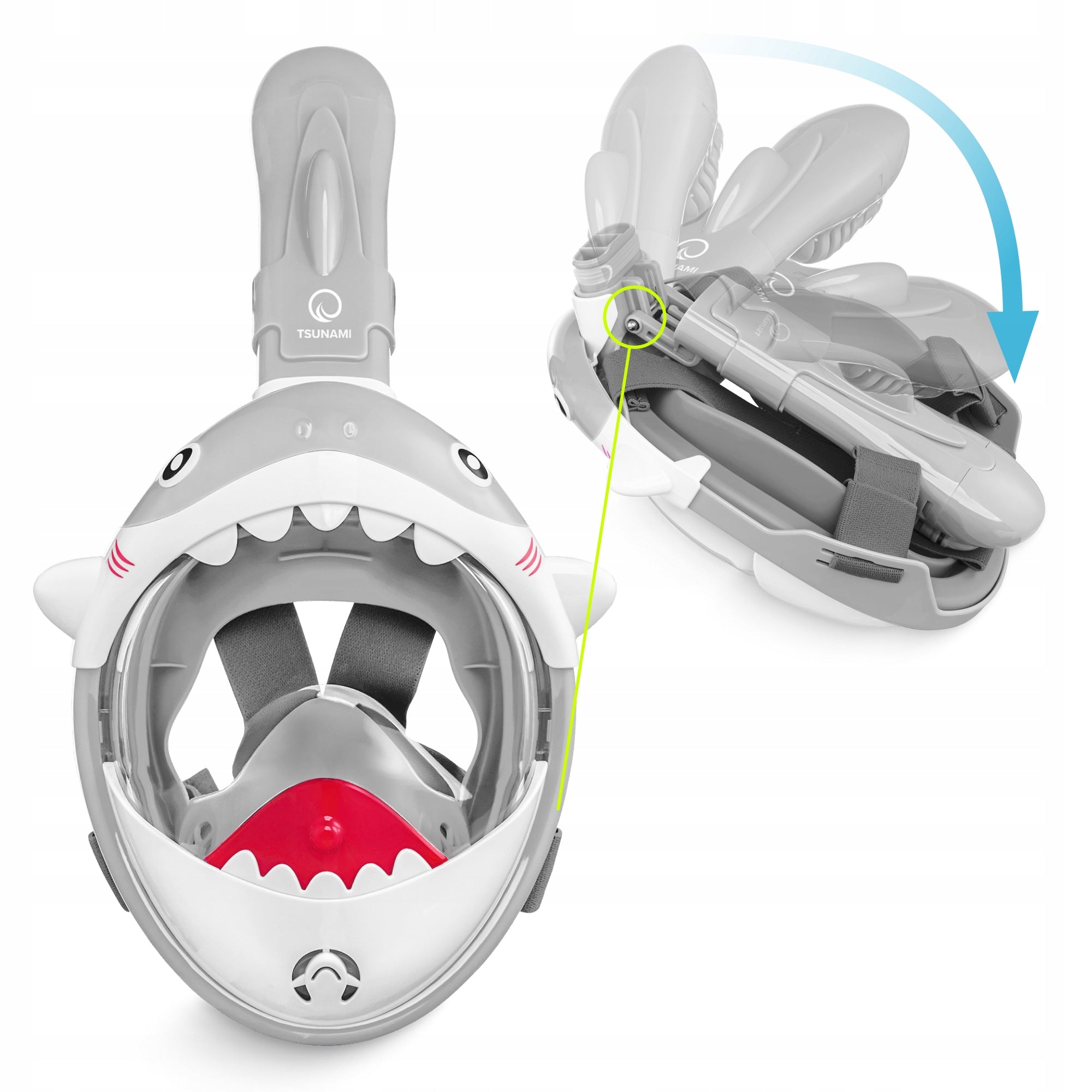 SNORKELING MASK FULL FACE PANORAMIC FOLDING CHILDREN Gender unisex product