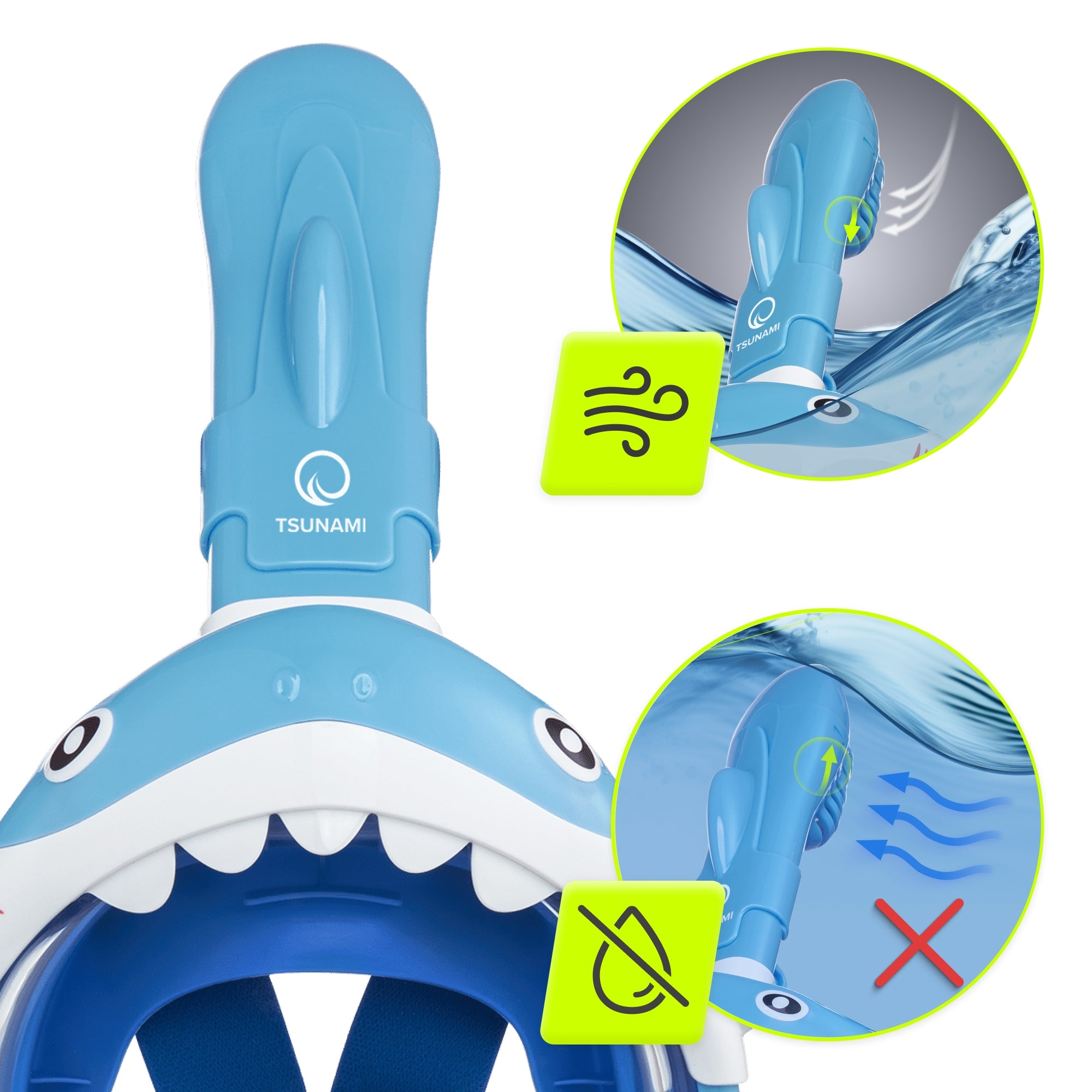SNORKELING MASK FULL FACE PANORAMIC FOLDING CHILDREN Packaging status original