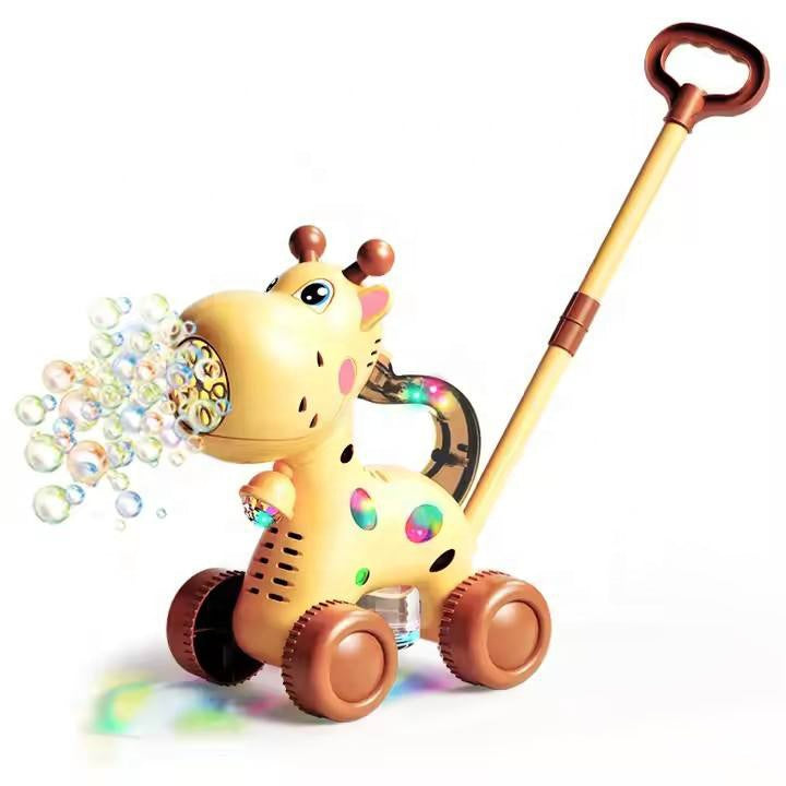 SOAP BUBBLE GIRAFFE PUSHER 2in1 LIGHT BUBBLE MACHINE FOR KIDS Packaging status original