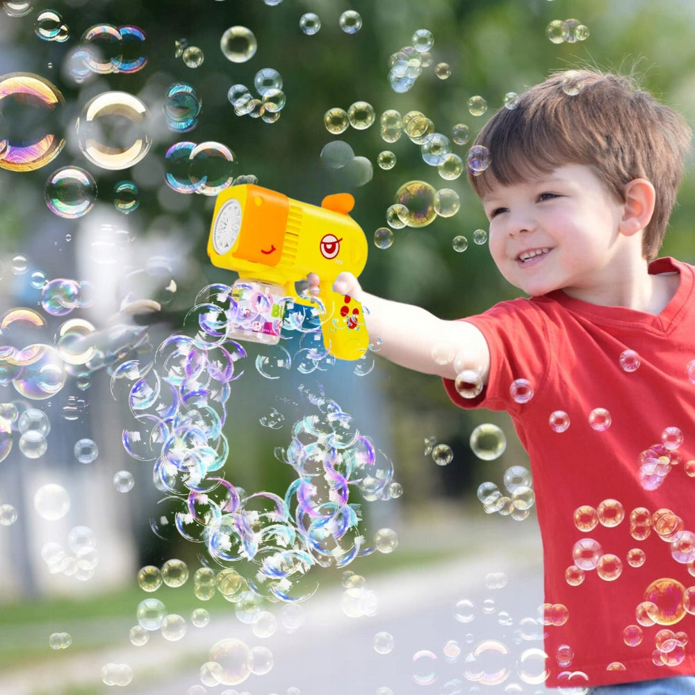 SOAP BUBBLE GUN APPARATUS FOR CREATING SOAP BUBBLES LIQUID GIRAFFE Color yellow