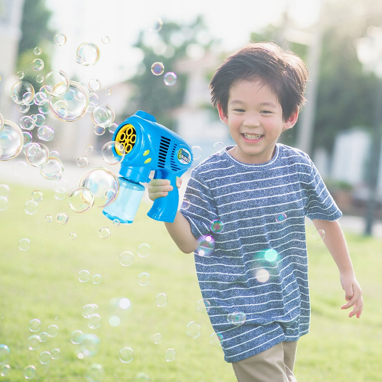 SOAP BUBBLE GUN AUTOMATIC MACHINE LIQUID SOAP BUBBLES FOR CHILDREN Color multicolor