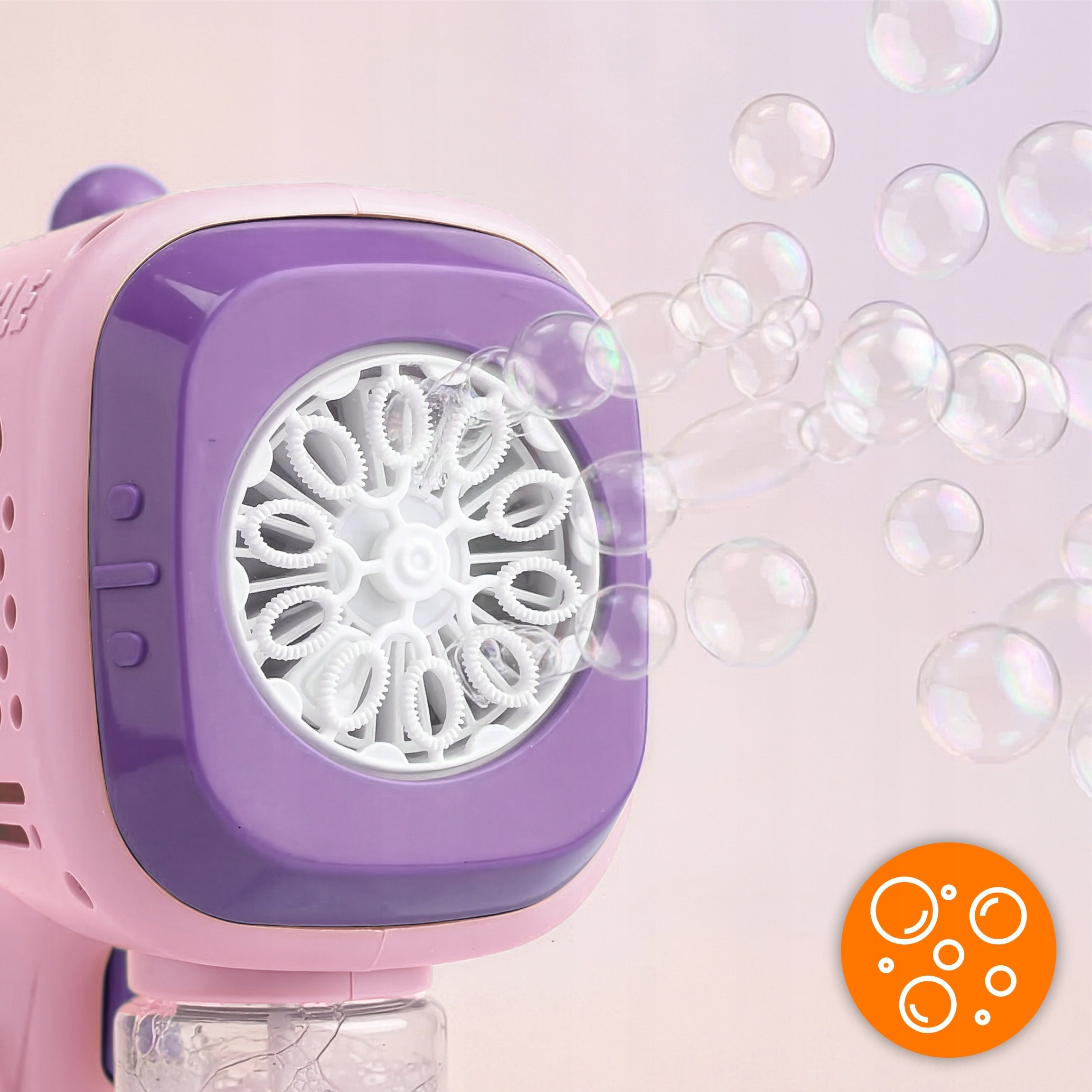 SOAP BUBBLE GUN, BUBBLE MACHINE, GENERATOR MACHINE + LIQUID Manufacturer code Bubble Gun - pink set