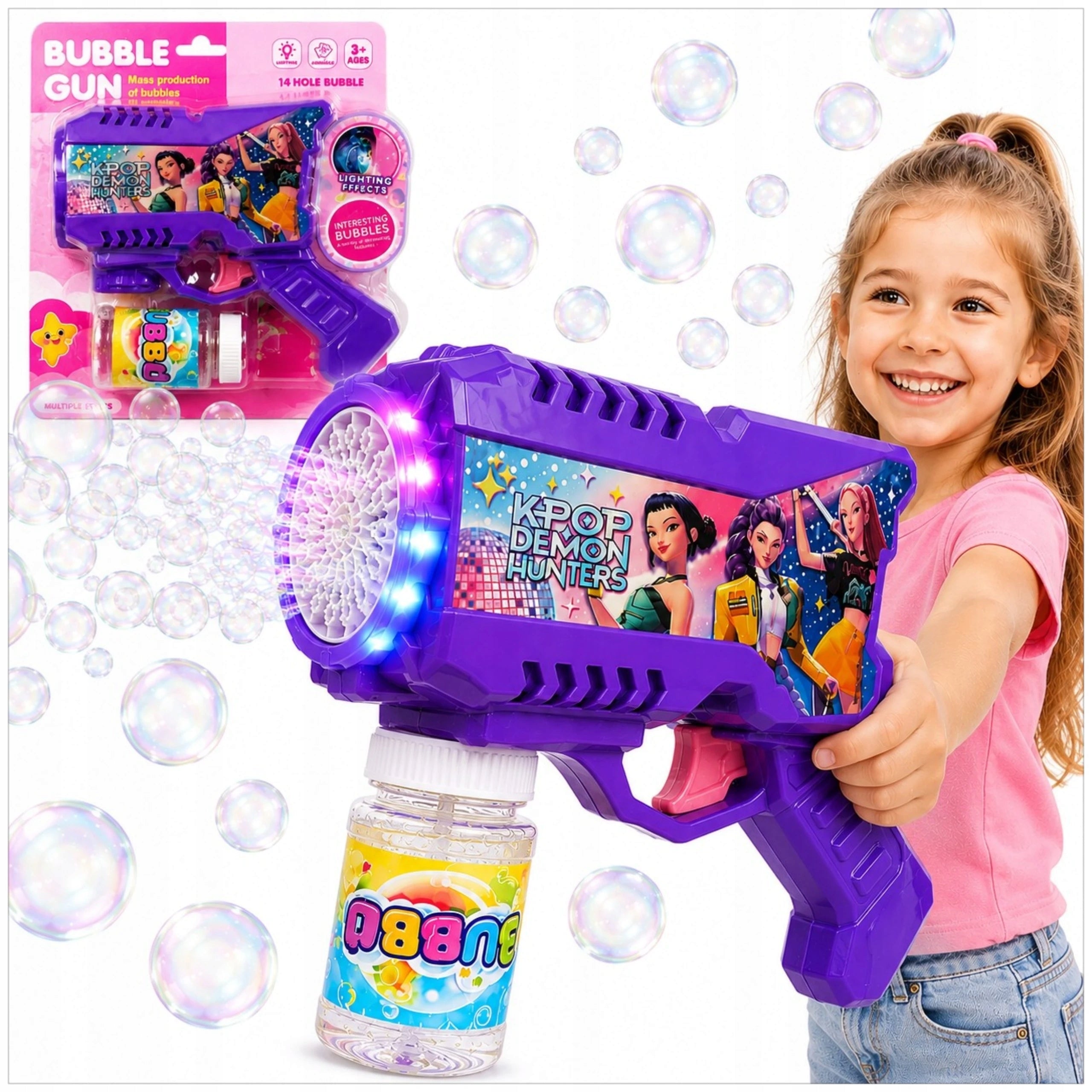 SOAP BUBBLE GUN K-POP BUBBLE KPOP MACHINE LAUNCHER MEGA BUBBLE Kind pistols