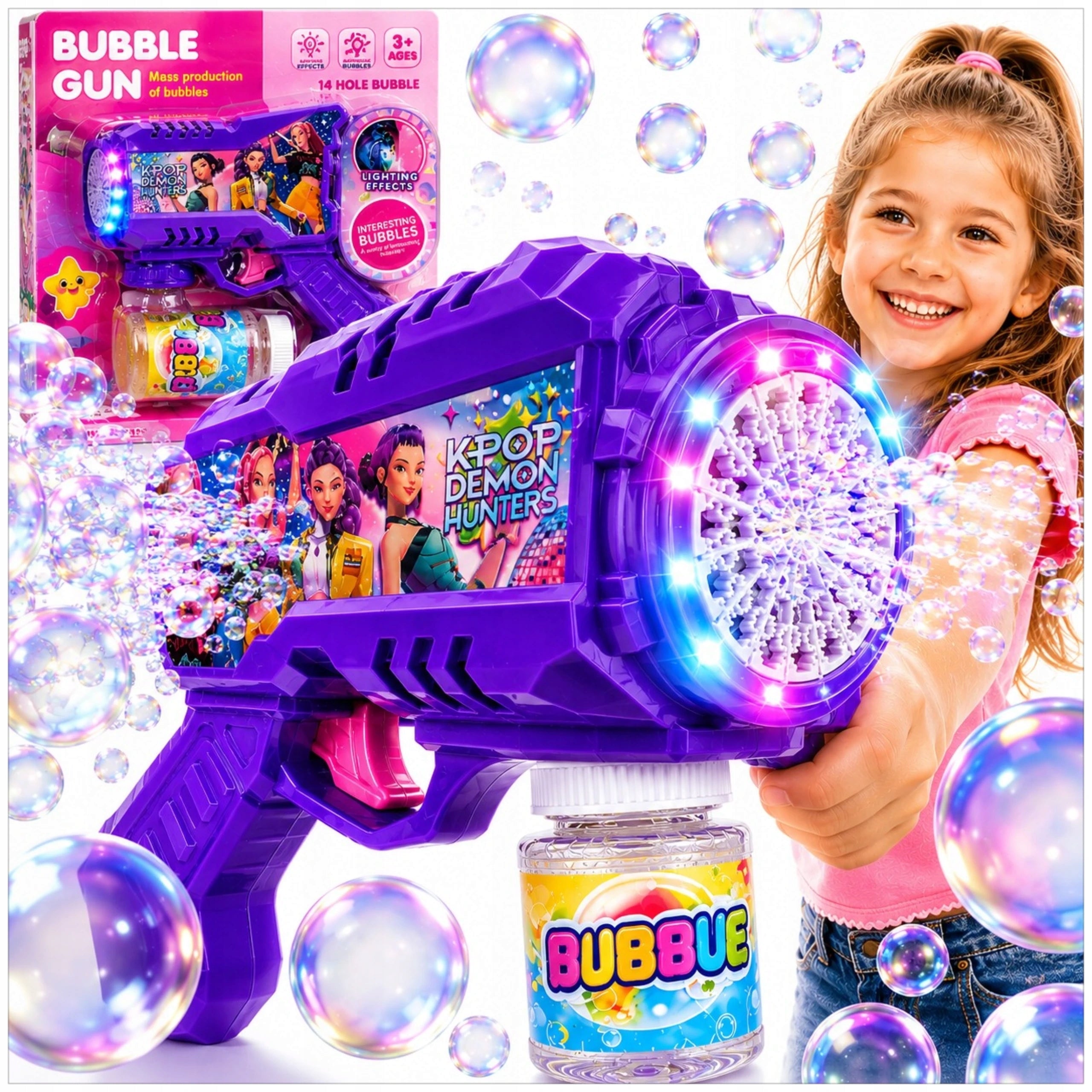 SOAP BUBBLE GUN K-POP BUBBLE KPOP MACHINE LAUNCHER MEGA BUBBLE