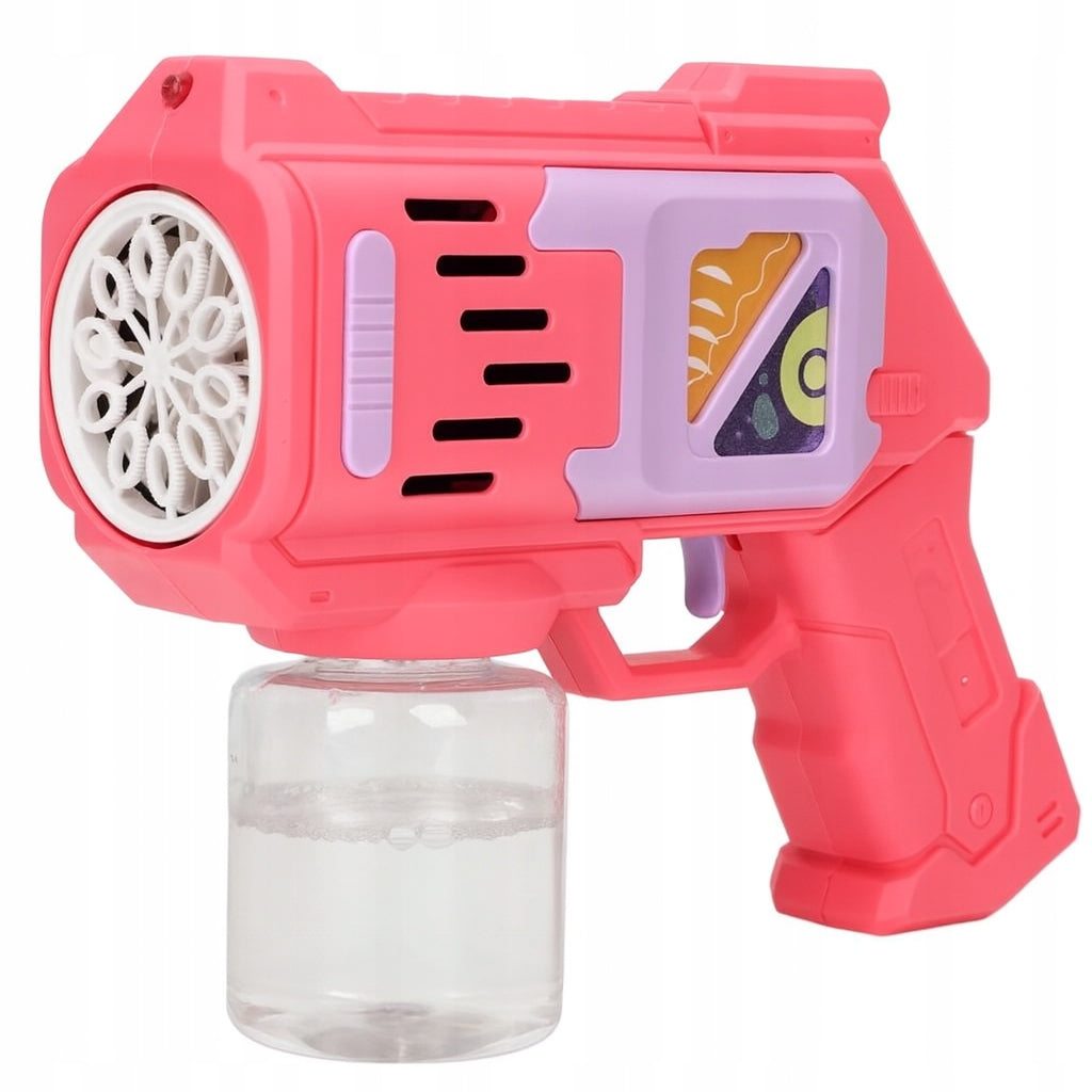 SOAP BUBBLE GUN PINK LED LIGHT + LIQUID FUN KIDS IN THE HOLIDAYS Manufacturer code PISTOLET DO BANIEK MYDLANYCH