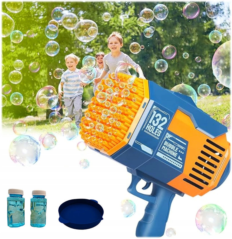 SOAP BUBBLE GUN + SOAP BUBBLE LIQUID 132 AUTOMATIC BAZOOKA COIL EAN (GTIN) 5902143679660