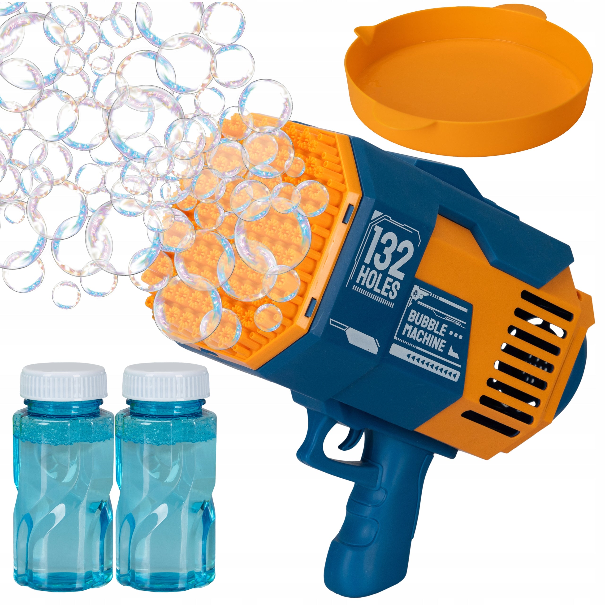 SOAP BUBBLE GUN + SOAP BUBBLE LIQUID 132 AUTOMATIC BAZOOKA COIL