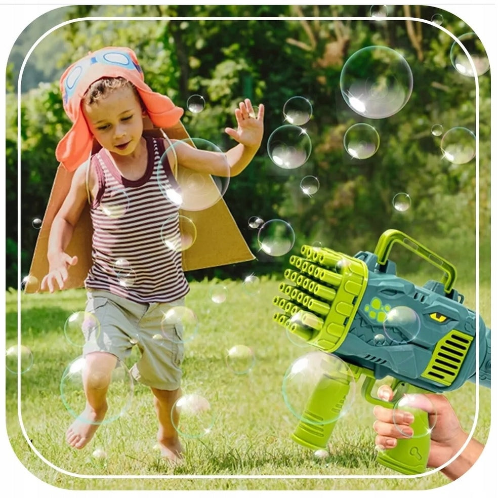 SOAP BUBBLE Gun AUTOMATIC LED BACKLIGHT LIQUID 100ML FOR KIDS Kind pistols