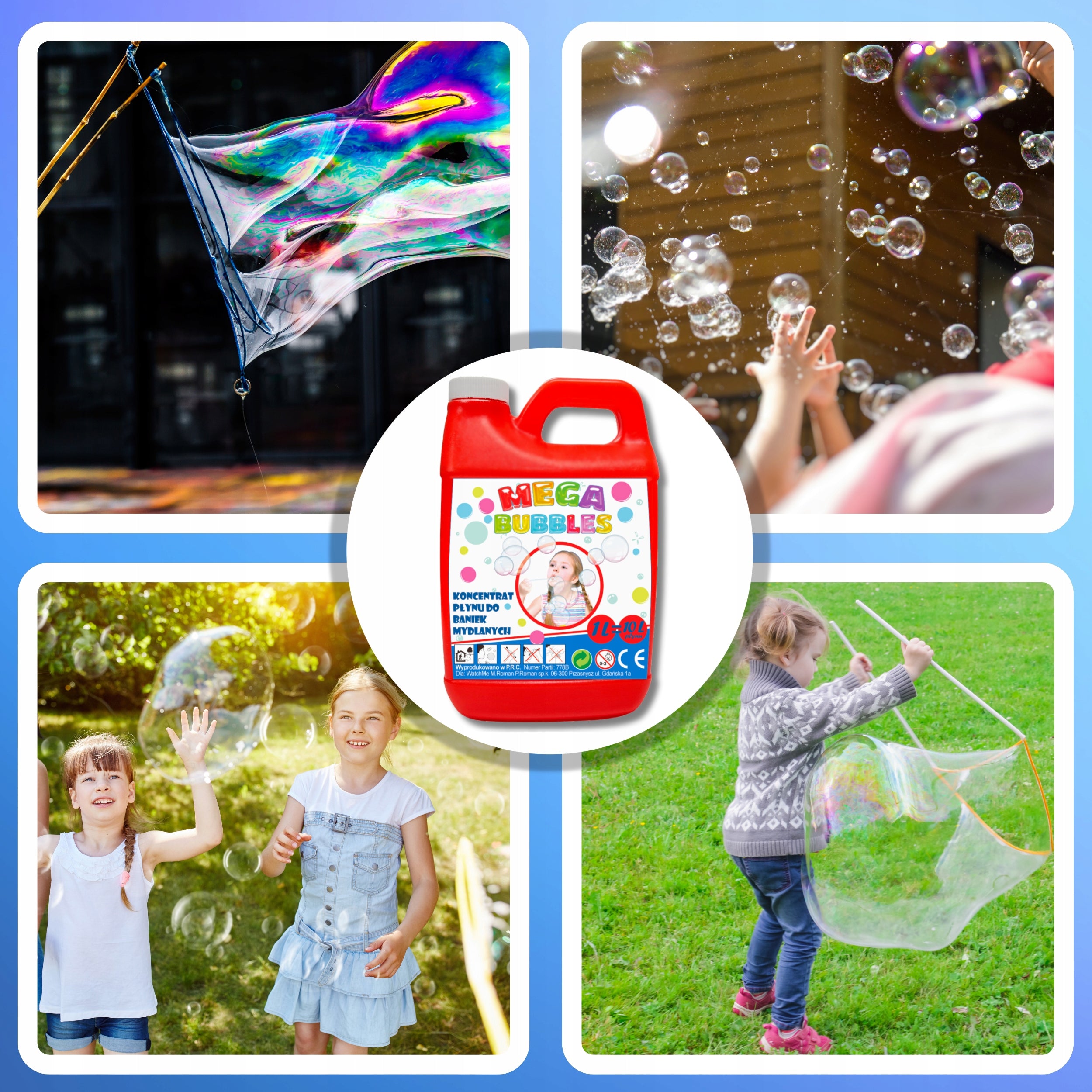 SOAP BUBBLE LIQUID LARGE CONCENTRATE 1L = 10L LIQUID FOR CHILDREN bubble Brand no brand