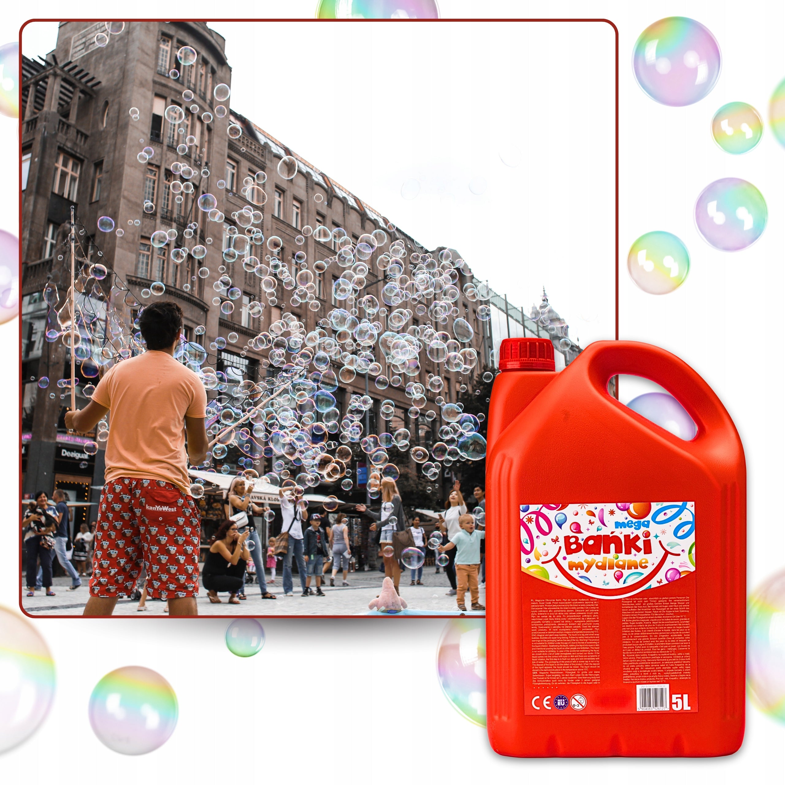 SOAP BUBBLE LIQUID MEGA STRONG BUBBLES MEGA FUN 5l PREMIUM Kind bubble solution