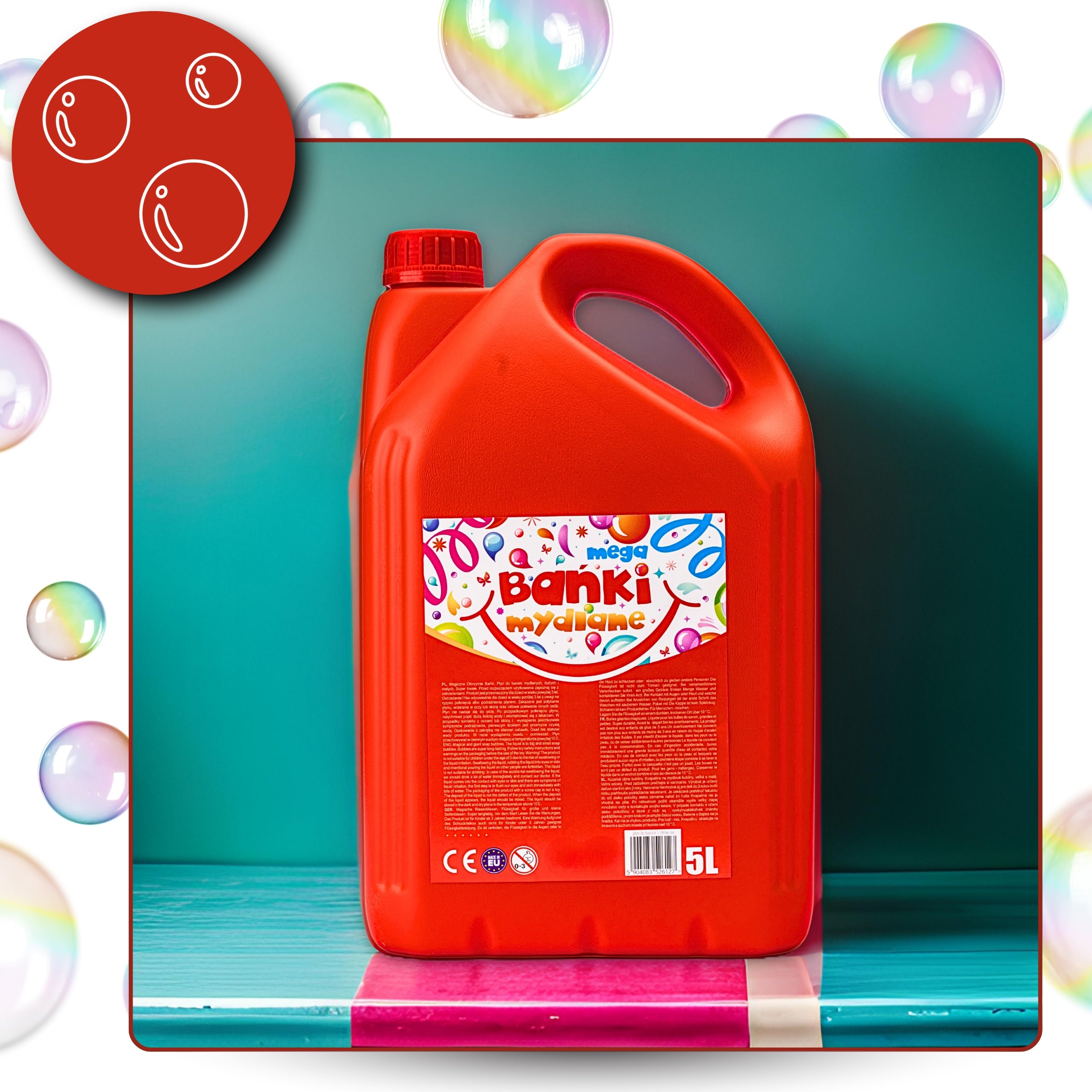 SOAP BUBBLE LIQUID MEGA STRONG BUBBLES MEGA FUN 5l PREMIUM Manufacturer code 211