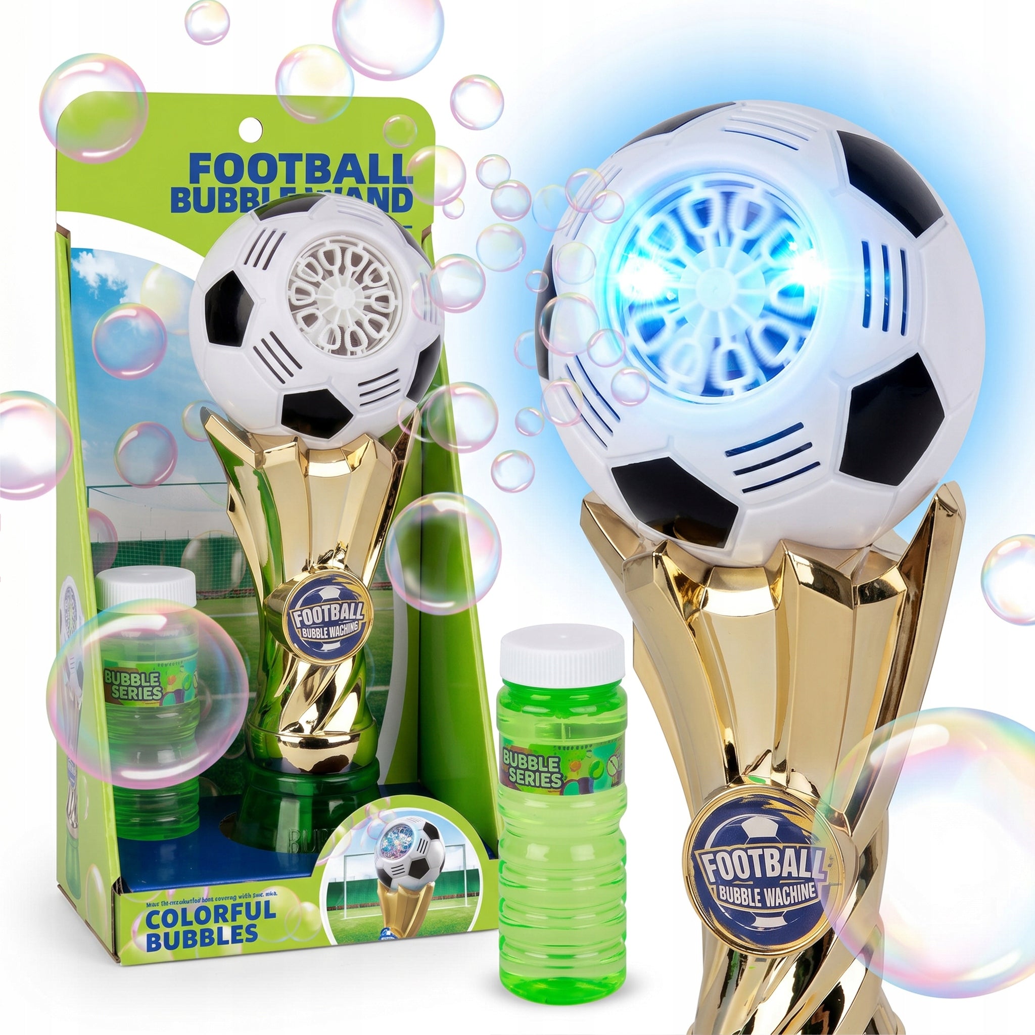 SOAP BUBBLE MACHINE CUP MUNDIAL Bubble Gun AUTOMATIC Ball