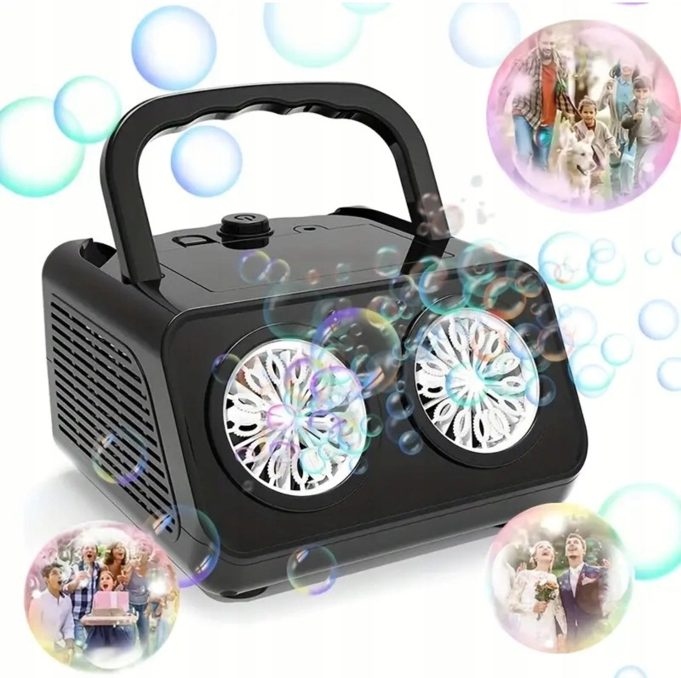 SOAP BUBBLE MACHINE DOUBLE GUN FOR SOAP BUBBLE GENERATOR