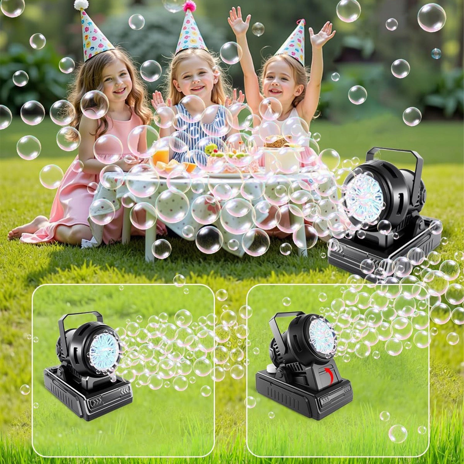 SOAP BUBBLE MACHINE GENERATOR SOAP BANKS LED BACKLIGHT Capacity 160 ml
