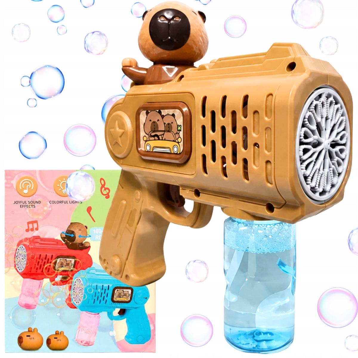 SOAP BUBBLE MACHINE GUN FOR CAPYBARA BUBBLES LIGHT SOUND