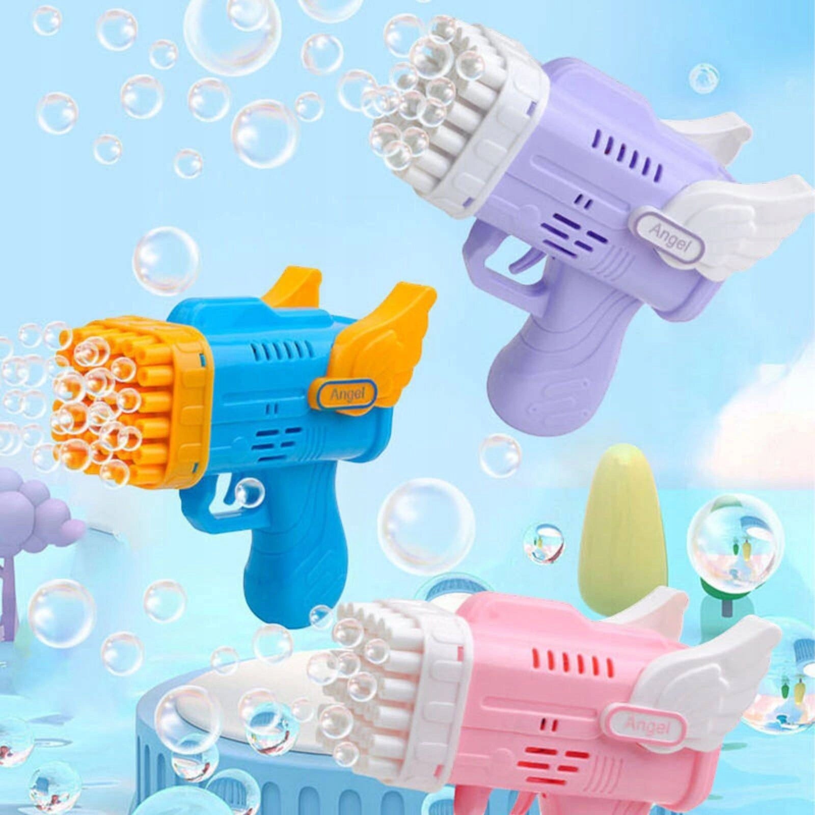 SOAP BUBBLE MAKER ANGEL GUN EJECTS LIQUID ANGEL Packaging status original